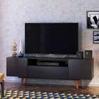 Rack Retrô Paris Preto 162 Cm