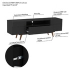 Rack Retrô Paris Preto 162 Cm