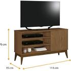 Rack Retrô Pés Madeira 01 Porta Lateral Vinci Nature