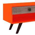 Rack Retrô Rt 3069 2 Gavetas - Movelbento - Laranja / Rustico