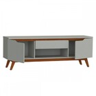 Rack Retro Tóquio 2 Portas 1 Gaveta Off White - Olivar Móveis