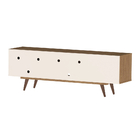 Rack Retro Tv 60 Polegadas 85 Com Gavetas Branco