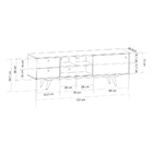 Rack Retro Tv 60 Polegadas 85 Com Gavetas Branco