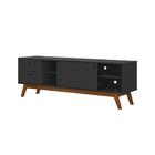 Rack Retro Tv 60 Polegadas Lubeck 85 Preto