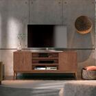 Rack Retrô Vintage 1,60m Tv 60 Polegadas 2 Portas 3 Nichos Sa