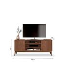 Rack Retrô Vintage 1,60m Tv 60 Polegadas 2 Portas 3 Nichos Sa