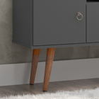 Rack Retrô Yan Tv 32 Polegadas 2 Portas Puxadores Metal Pés P