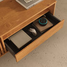 Rack Ripado 145 Cm Madeira Sala Pés Altos Tv 65 Portas Desliz