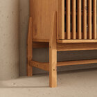 Rack Ripado 145 Cm Madeira Sala Pés Altos Tv 65 Portas Desliz