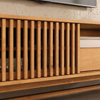 Rack Ripado 145 Cm Madeira Sala Pés Altos Tv 65 Portas Desliz