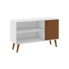 Rack Ripado 1 Porta Retrô Djd Branco/ripado