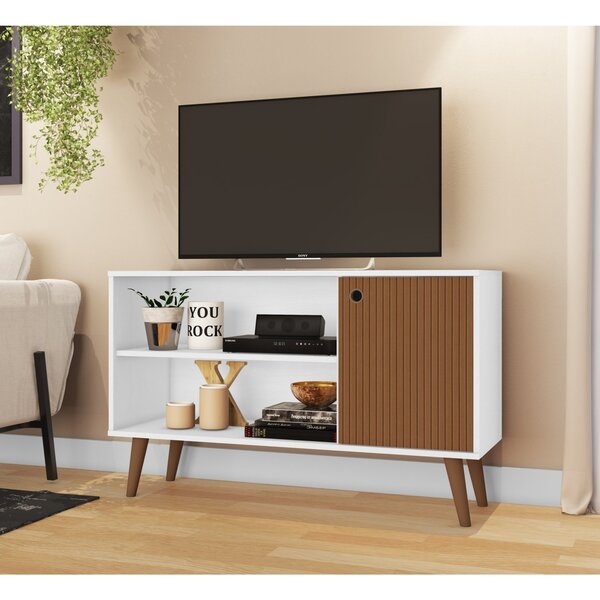 Rack Ripado 1 Porta Retrô Djd Branco/ripado