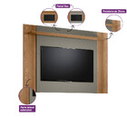 Rack Ripado Camboriú Com Painel Tulum Para Tv 55 Polegadas Li