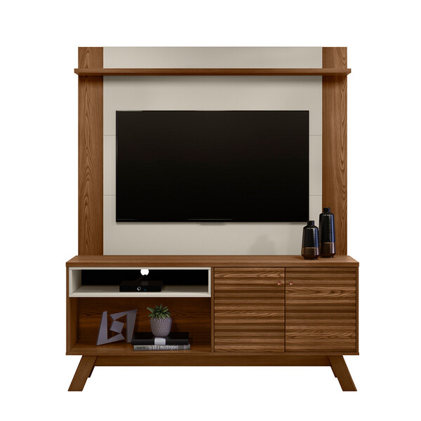 Rack Ripado Camboriú Com Painel Tulum Para Tv 55 Polegadas Li