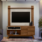 Rack Ripado Camboriú Com Painel Tulum Para Tv 55 Polegadas Li