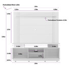 Rack Ripado New Blumenau Com Painel Tulum Para Tv 55 Polegada