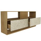 Rack Ripado Para Tv Até 42 Polegadas 2 Gavetas R1479 136cm Na