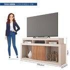 Rack Ripado Para Tv Até 55 Polegadas Frost Off White/freijó