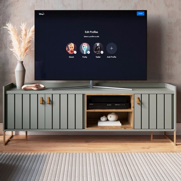 Rack Ripado Para Tv Até 60 Polegadas 160cm Trendy Moderno Ver