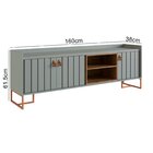 Rack Ripado Para Tv Até 60 Polegadas 160cm Trendy Moderno Ver