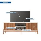 Rack Ripado Para Tv Até 72 Polegadas Portas Frisado Pés Caval