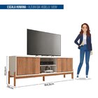 Rack Ripado Para Tv Até 72 Polegadas Portas Frisado Pés Caval