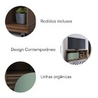 Rack Ripado Para Tv Até  65 Polegadas Com Rodízio 2 Portas Ju