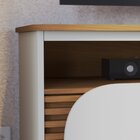 Rack Ripado Para Tv Até  65 Polegadas Com Rodízio 2 Portas Ju