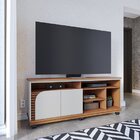 Rack Ripado Para Tv Até  65 Polegadas Com Rodízio 2 Portas Ju