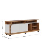 Rack Ripado Para Tv Até  75 Polegadas Com Rodízio 2 Portas Ju