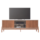 Rack Ripado Para Tvs 72 Polegadas Brighton Freijó Off White