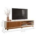 Rack Ripado Para Tvs 75 Polegadas Leila Cinamomo Off-white