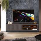 Rack Ripado Suspenso Para Tv Até 70 Polegadas Cinza Urbano No