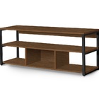 Rack Roma Linha Alta Estilo Industrial Imbuia Preto