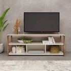 Rack Roma P/ Tv Estrutura Metalica Tv Até 50" Cor:off White