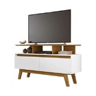 Rack Rubi 1.2 Cinamomo/branco - Bechara Móveis