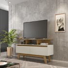 Rack Rubi 1.2 Cinamomo/off White – Bechara Móveis