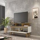 Rack Rubi 1.2 Cinamomo/off White – Bechara Móveis