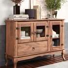 Rack Rustico 3 Portas - 1 Gaveta - Pés Luis Xv Madeira Maciça