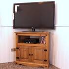 Rack Rústico Alto Com 2 Portas -  Madeira Maciça  Woods - Mel