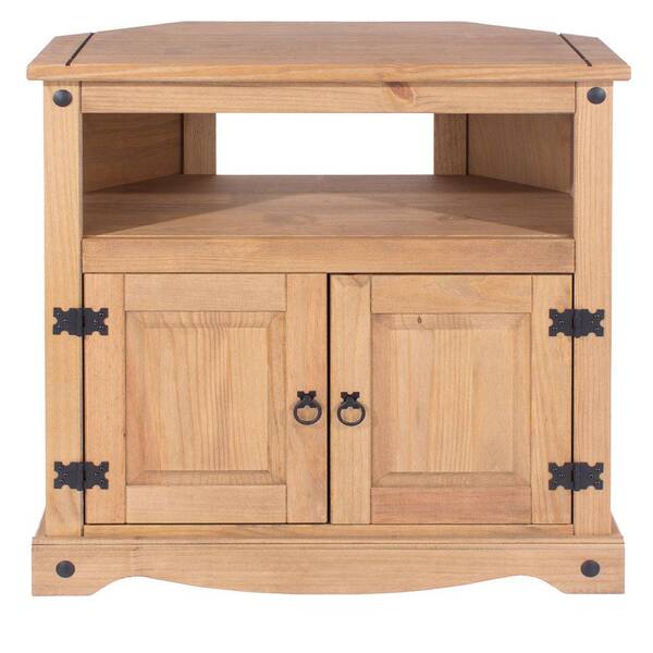 Rack Rústico Alto Com 2 Portas -  Madeira Maciça  Woods - Mel