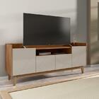 Rack Sala Adria Para Tv Até 60 Polegadas C/ Pés De Madeira