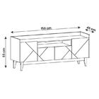 Rack Sala Adria Para Tv Até 60 Polegadas C/ Pés De Madeira