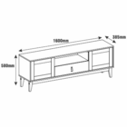 Rack Sala De Estar 160cm Com 2 Portas E 1 Gaveta Puxador De C