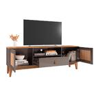 Rack Sala Esmeralda Para Tv Até 60 Polegadas Pés Em Madeira