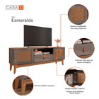 Rack Sala Esmeralda Para Tv Até 60 Polegadas Pés Em Madeira