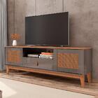 Rack Sala Esmeralda Para Tv Até 60 Polegadas Pés Em Madeira