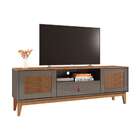 Rack Sala Esmeralda Para Tv Até 60 Polegadas Pés Em Madeira