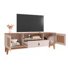 Rack Sala Esmeralda Para Tv Até 60 Polegadas Pés Em Madeira