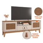 Rack Sala Esmeralda Para Tv Até 60 Polegadas Pés Em Madeira